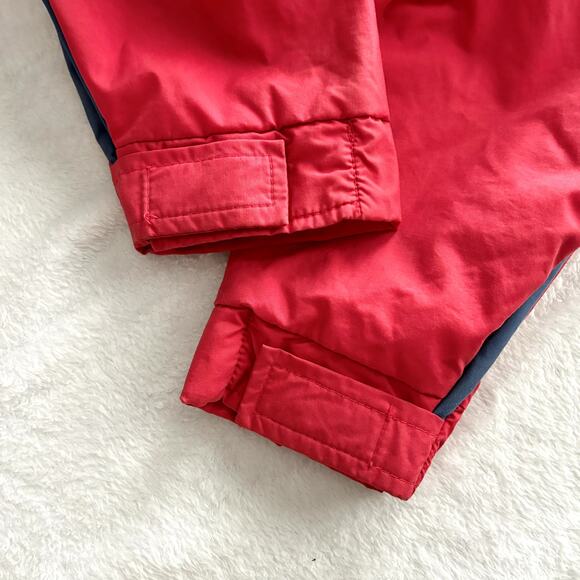 Vtg 80s Woolrich Mens Jacket Coat Red Blue Thinsulate Puffer Anorak Full Zip - Picture 8 of 10